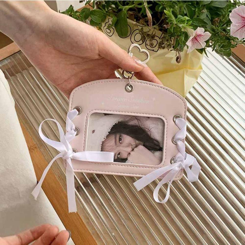 Корейский Идол Балеткор Фотокарточка Держатель Лента DIY ПУ Держатель Фотокарточки Обложка для ID Карты Корейский Стиль Держатель для Автобусной Карты Студент