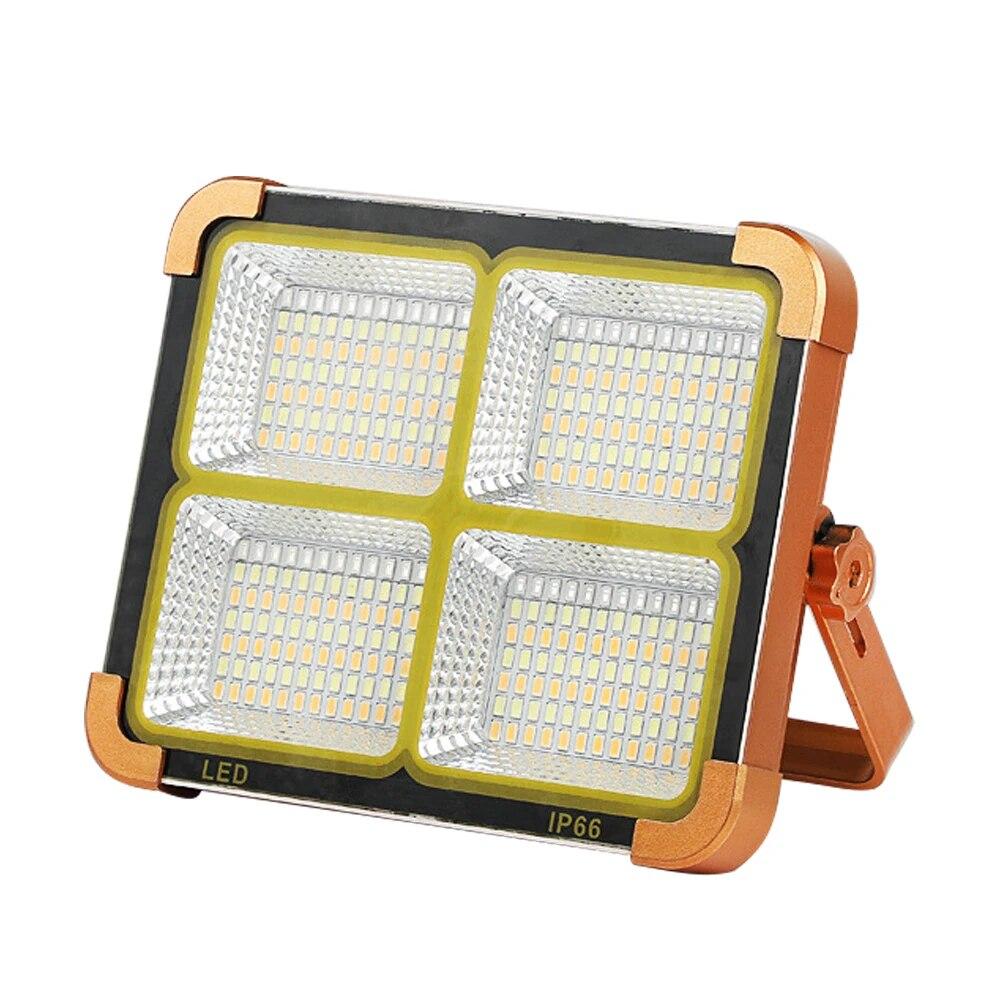 LED Solar Lights Rechargeable Lamp Flashlight Camping Lantern Portable Lighting Lights Outdoor Emergency Portable Camping Lights