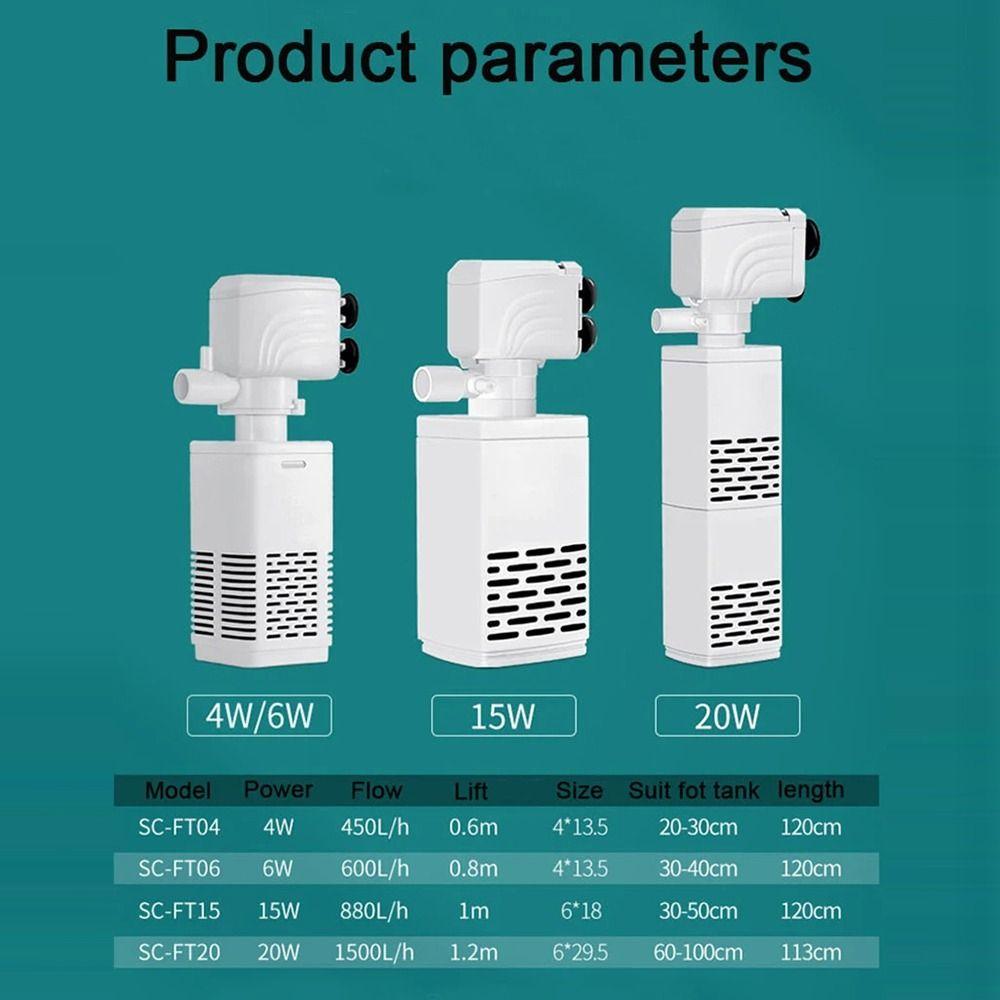 1 шт. погружной воздушный насос для аквариума с внутренним фильтром для смены воды, бесшумный насос для аквариумного фильтра
