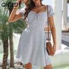 Women's Fashion Summer Spring Floral Print Short Sleeve One Shoulder Casual Dresses