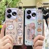 Shockproof Protective Phone Case For UMIDIGI A15/A15C Wristband Cartoon Kickstand Waterproof Durable Soft Case Ring Cute