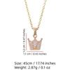 Crown Shaped Pendant Necklace for Women Golden Stainless Steel Clavicle ChainWedding Party Daily Wear Jewelry Accessories