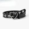 New Women's Jeans Belt Fashion Heart-Shaped Air Eye Hollow Belt