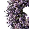 Искусственный венок из лаванды для входной двери, весна, лето, искусственный фиолетовый венок из лаванды для помещений, улицы, стены, крыльца, окна, деревенский стиль, декор для дома