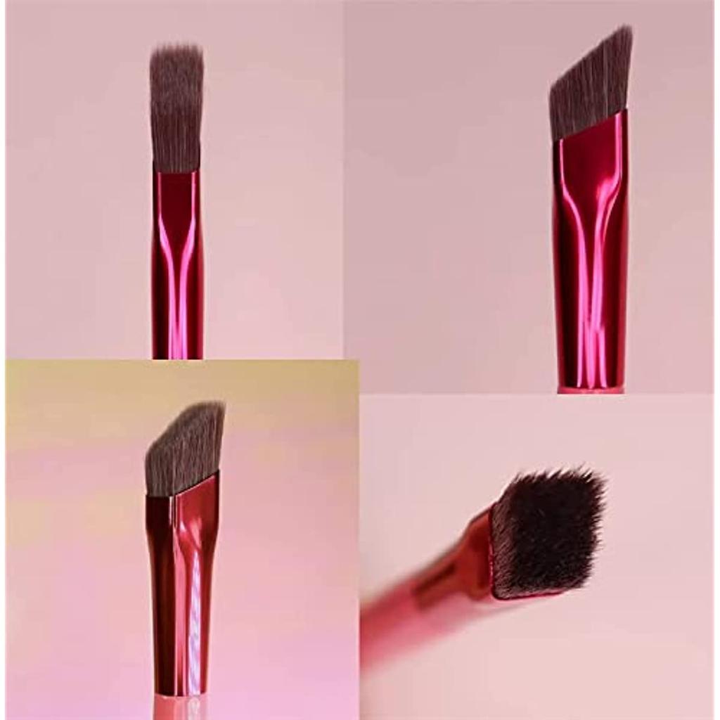 Многофункциональная кисть для бровей Ультратонкая угловая кисть для подводки глаз Натуральная кисть для консилера бровей Контурная кисть, 2 шт.
