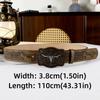 Retro Western Cowboy Belt Cow Head Buckle Waistband Trendy Embossed Belt  For Man Women