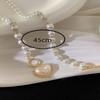 Элегантное жемчужное ожерелье для женщин, ожерелья с подвеской в форме сердца, роскошные ожерелья с имитацией жемчуга, корейские украшения, подарки для девочек-7226