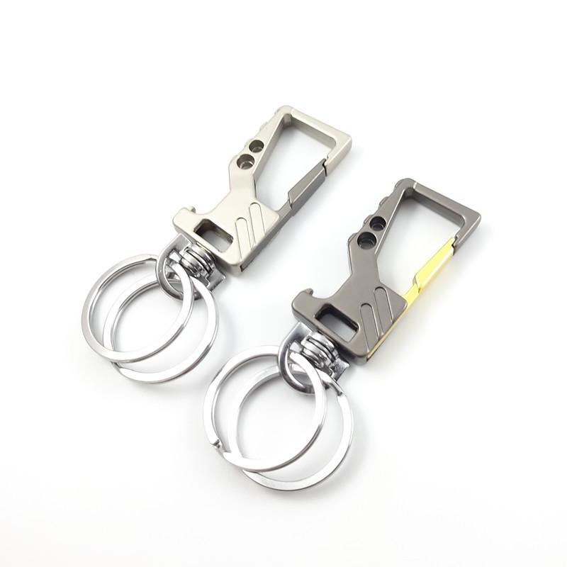 Multifunctional Men's Key Chain Metal Belt Clip Anti Loss Buckle Keychain Accessories Keychain Bottle Opener Pendant