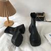 Дофамин черная платформа Мартин новая мода шик британские ультралегкие универсальные осенние короткие ботинки женские