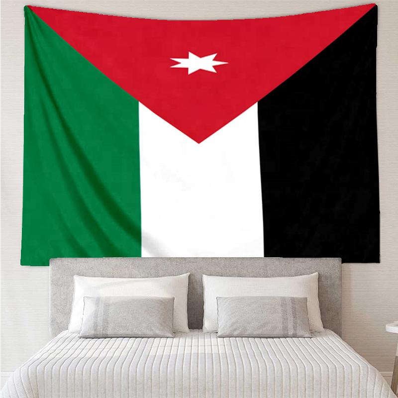 Jordanian football Design Tapestry Room Decoration Wall Hanging for Living Room Bedroom, dormitory, Birthday and Christmas gifts