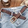Men's Genuine Leather Belt with Copper Buckle, Thick and Durable, Versatile for Denim, Trendy Cowhide Design