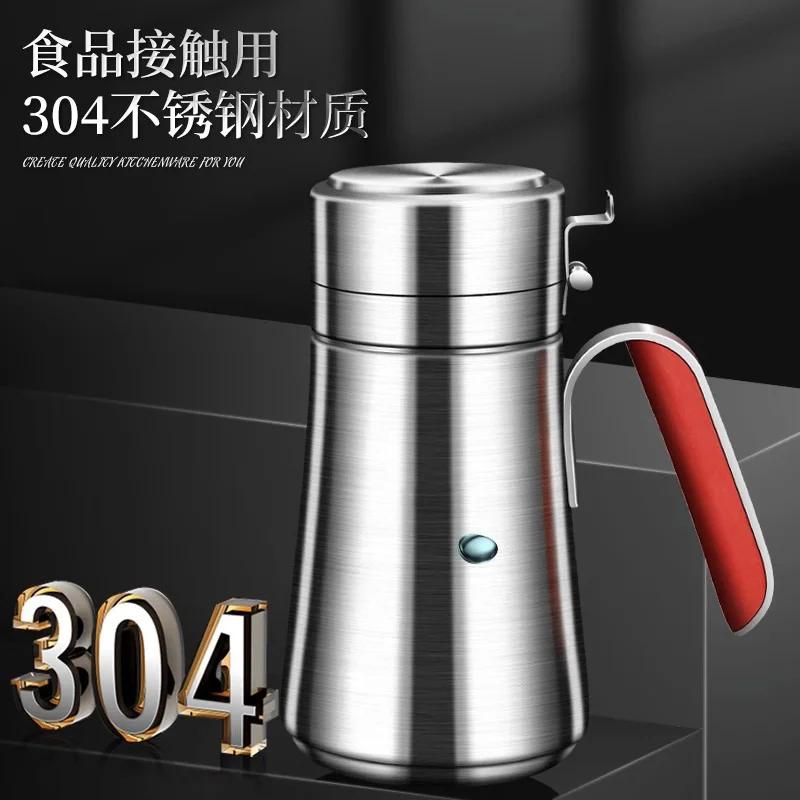 Чайник для оливкового масла, кухонная приправа, диспенсер для бутылок с маслом, воронка из нержавеющей стали для уксуса и масла, графин из нержавеющей стали для хранения масла