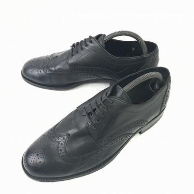 Lloyd Germany Heavy Leather Wingtip Dress Shoes Black 26.5