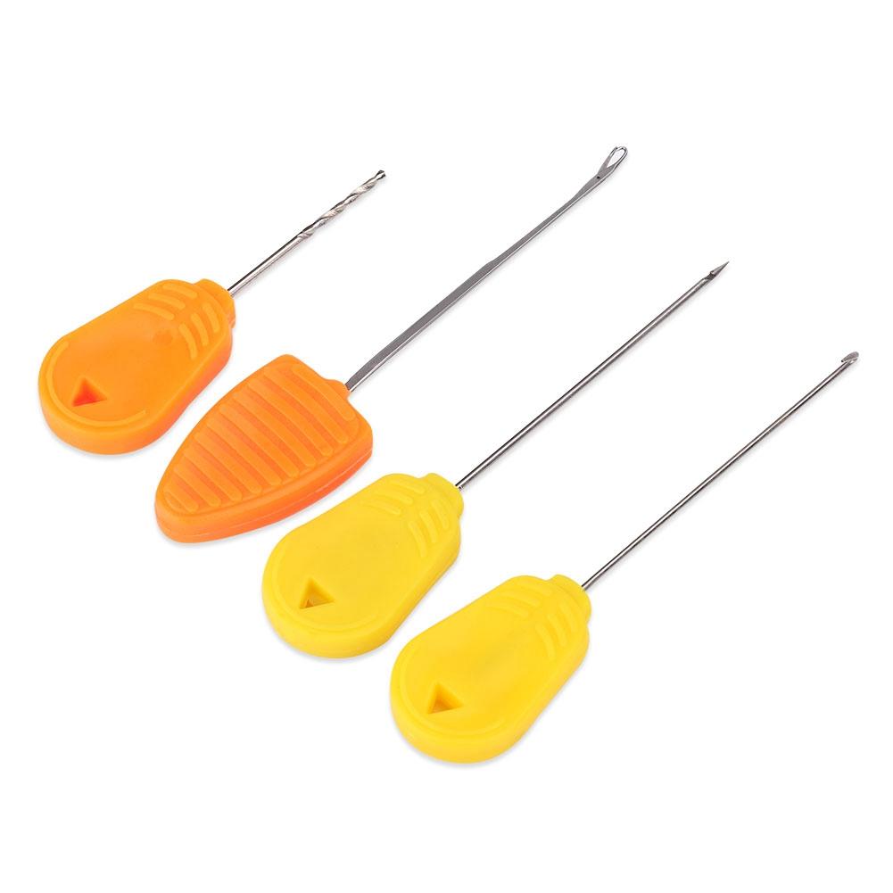 4Pcs/Set Carp Fishing Bait Baiting Drill Stringer Hook Needles Set Hair Rigs Making Tool