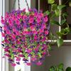 2pcs 75cm  Artificial Morning Glory Eucalyptus Nonfading Rattan Hanging Wall Door Decoration Fake Plants Garden Party Decor
