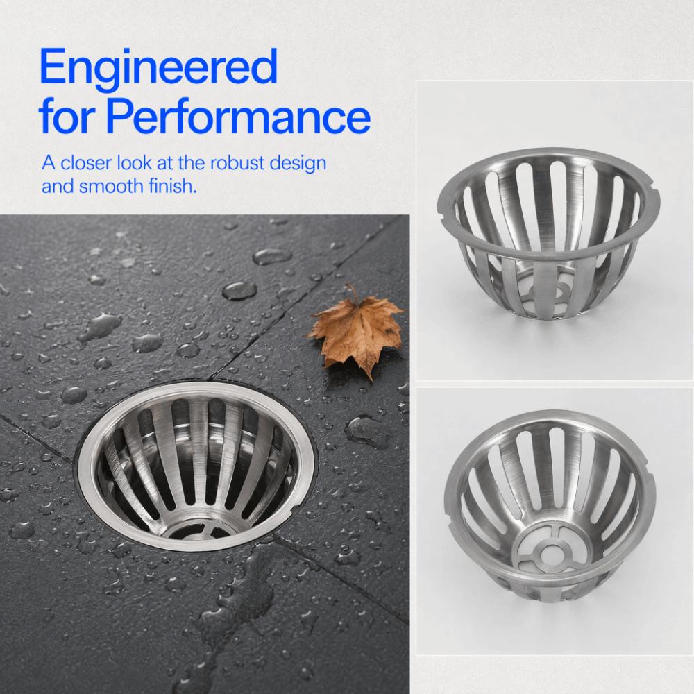 2PCS Dome Shape Drain Cover Stainless Steel Ground Drain Strainer Durable Floor Drain Cover Outdoor