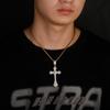 Hip Hop CZ Crystal Cross Pendant Necklace Men Women Gold Or Tone Chunky Chain Jewelry Accessory