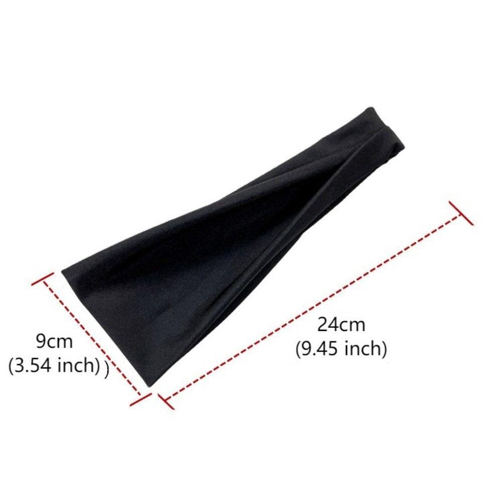 Stretch Fabric Yoga Headband Sweat Absorbent Head Wrap New Workout Headband Workout Accessories
