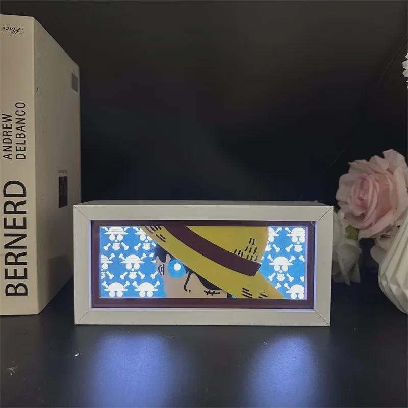 Лампа-скульптура из бумаги One Piece Luffy & Zoro - ночник в стиле аниме и украшение для стола