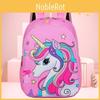 Милый мультяшный школьный рюкзак с единорогом для детей, просторный, легкий, из нейлонового материала