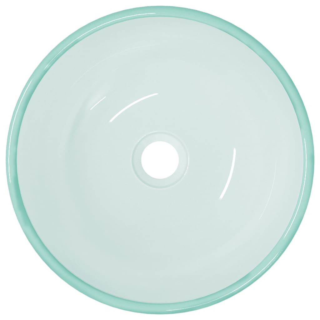 Tempered Glass Wash Basin 35 x 12 cm Matte Finish