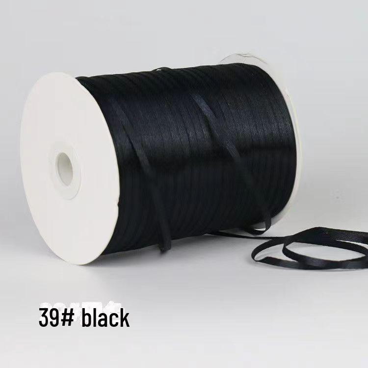 Атласная лента шириной 0,3 см для закладок, аксессуаров для волос и воздушных шаров, а также банта для подарочной упаковки.