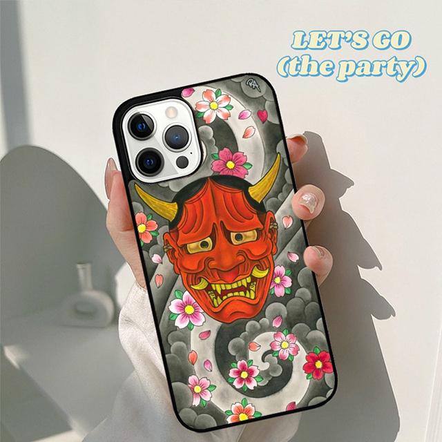 Японская маска демона Они Хання крутой чехол для телефона для iPhone 17 Air 16 16e 15 12 11 13 14 Pro Max Apple Plus Coque