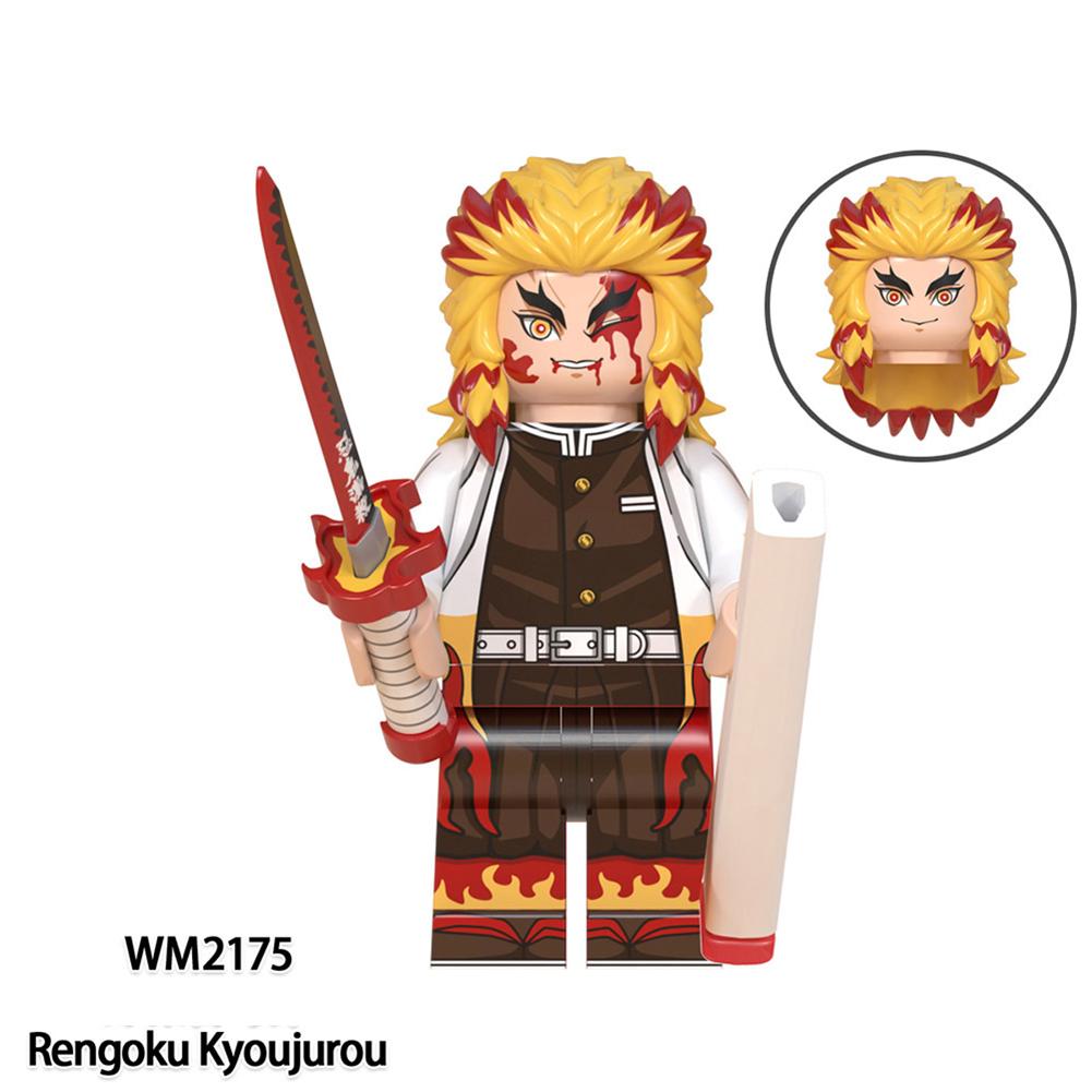 Demon Slayer Series Tanjiro Nezuko Inosuke Doll Building Blocks Plastic Children's Assembled Toy