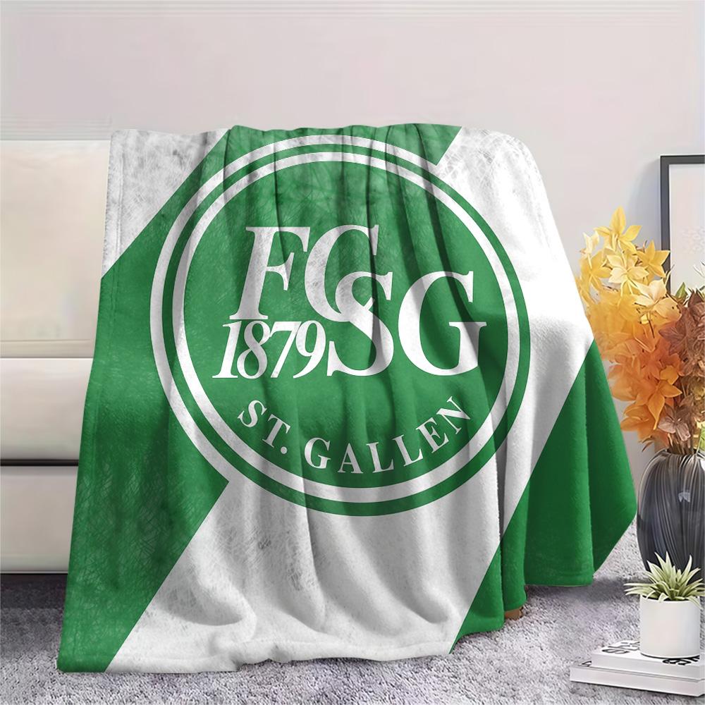 St. Gallen Football Club  Print Flannel Blanket, High quality Comfortable for All Seasons, Home Decor, Warmth and Comfort