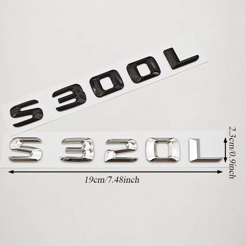 3D ABS Car Letters Logo S300L S320L Badge Sticker Emblem Decals For Mercedes Benz S Class S300L S320L V221 V222 Tail Accessories BX5