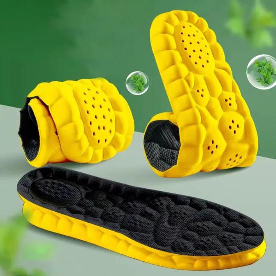 1 Pair 4D Elastic Cloud Breathable Soft Foam Sole Arch Support Shock Absorption Lightweight Sports Insole