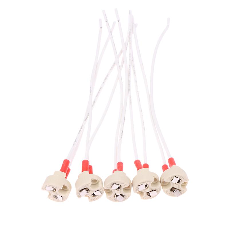 5 шт. Патрон для лампы GU5.3 MR16 G5.3 Улучшенный европейский цоколь лампы Круглая розетка 15 см Керамический патрон для светодиодной лампы