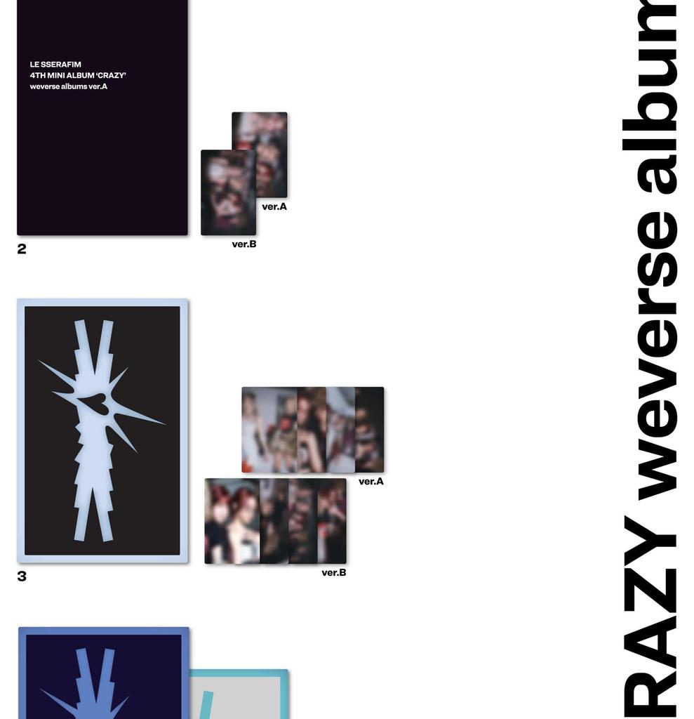 (WEVERSE АЛЬБОМЫ вер.) LE SSERAFIM [CRAZY] 4-й МИНИ-АЛЬБОМ