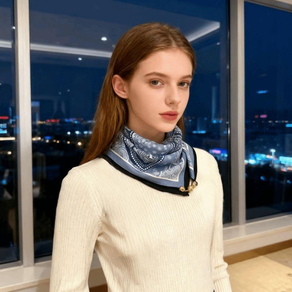 65x65cm Square Scarf Soft Cotton Waist Scarf Neck Protection Women Neckerchief  Women Fashion