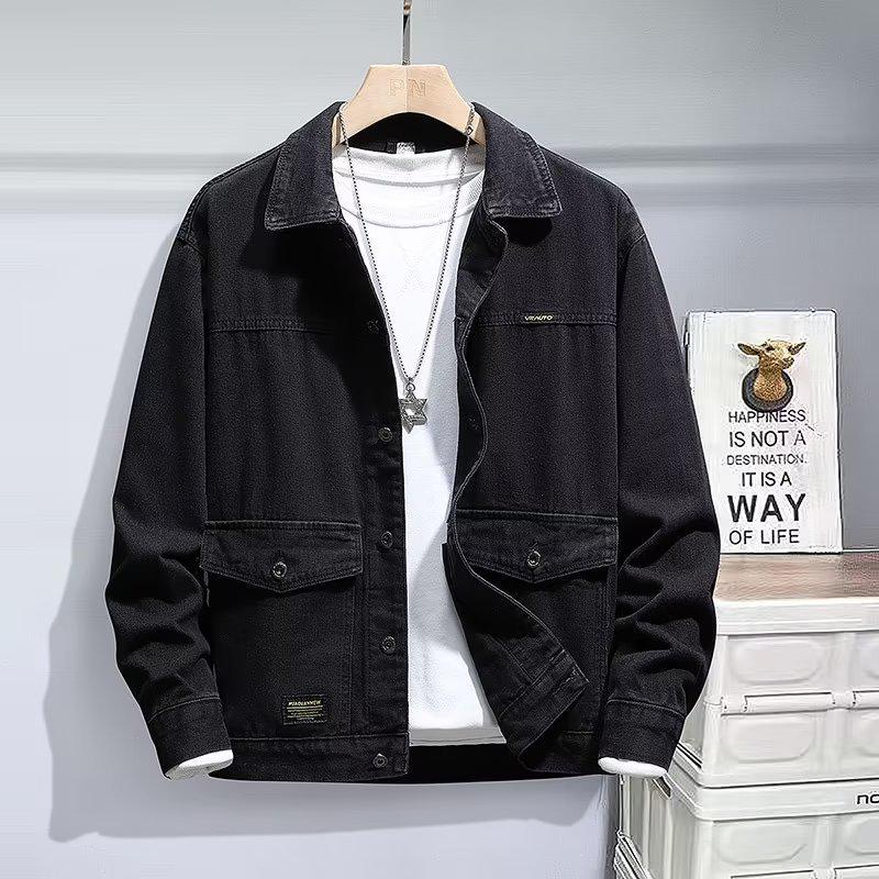 Мужская универсальная свободная джинсовая куртка - модная повседневная рабочая одежда на осень/зиму 2022 года