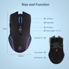 Беспроводной эргономичный набор клавиатуры и мыши 2.4G RGB с 7-цветной подсветкой и защитой от дрожания при бездействии