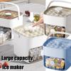 48-ячеечная кубиковая льдогенераторная машина Легкое извлечение Домашний лоток для кубиков льда с одним касанием Двухслойный Портативный Бытовые инструменты для изготовления кубиков льда