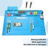 Паяльный коврик Силиконовая подкладка Антистатическая рабочая подкладка для электронного ремонта 45*30 см Ремонтная подкладка для термофенов Паяльной станции