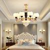Пылезащитная лампа в европейском стиле для гостиной, хрустальная лампа, простая и атмосферная бытовая двухуровневая люстра для ресторана