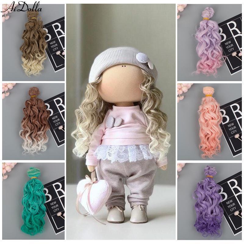 Горячая Распродажа 1/6 1/4 1/3 Кукольные Волосы Кудрявые Парики Мини Косички Высокотемпературная Накрутка Парик Аксессуар для Кукол Подарки для Детей