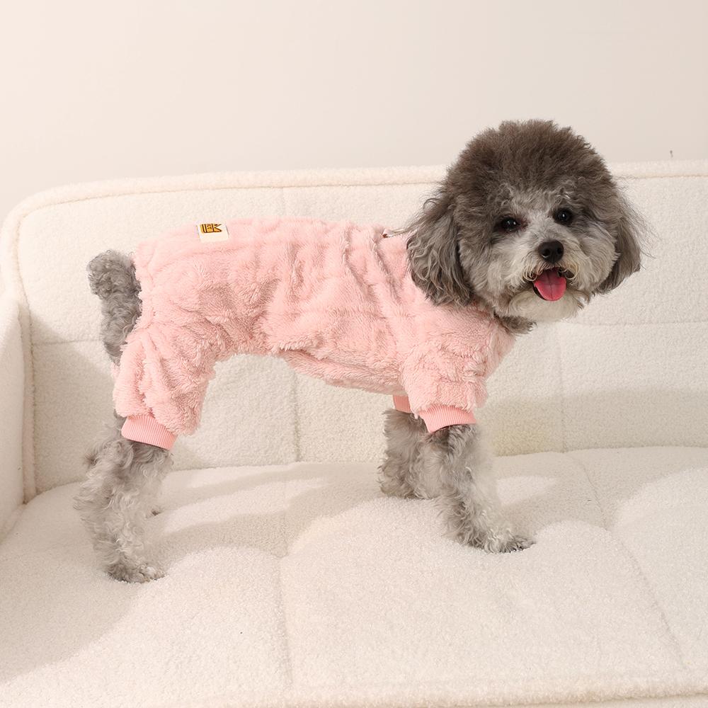 Флисовый комбинезон для щенков, осенне-зимняя одежда для маленьких собак, комбинезоны, пижамы, милый принт, чихуахуа, йоркширский костюм для домашних животных