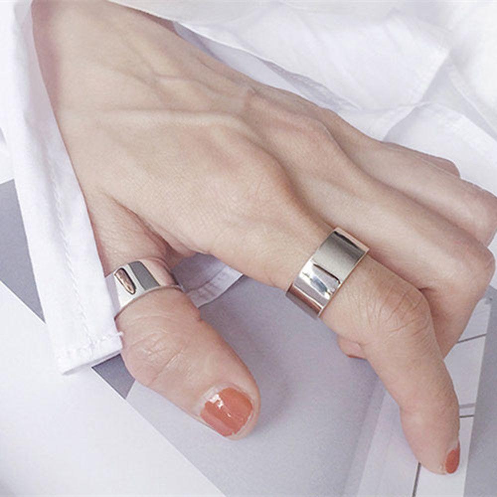 adjustable Simple Gift for Women Smooth Wide Fashion Accessories Thumb Ring Jewelry Finger Ring