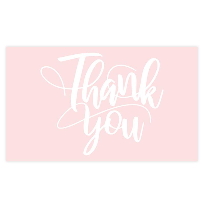 Black Thank You Greeting Cards, 50 Sheets/Pack
