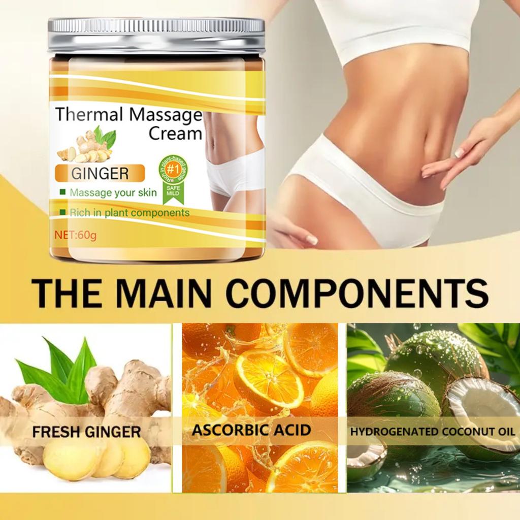 Целлюлитный гель для похудения, горячий крем для похудения, крем для сжигания живота для всего тела 60 г