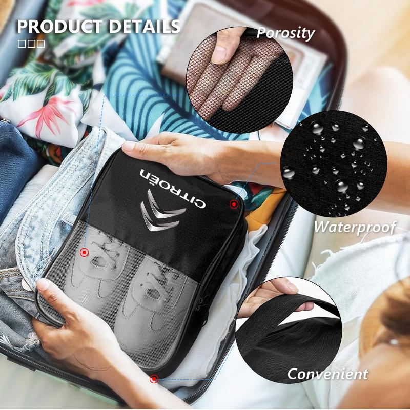 AER4   Portable Car Travel Shoe Bag Toiletries Sundries Clothes Storage For Citroen Jumper Celysee Cactus Picasso Aircross Saxo Grand