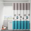 Shower Curtain Panda Printed Stripe Waterproof Curtains For Bathroom With Hooks Toilet Decorative 71 Inches Peva Fabric Simple