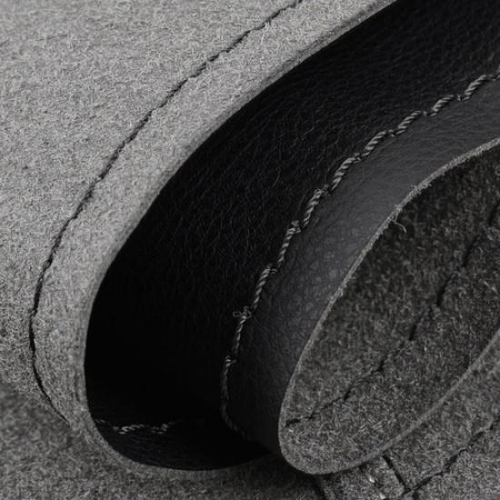 All Black Steering Wheel Leather Cover Trim For VW Caddy 2003 2004 2005 2006