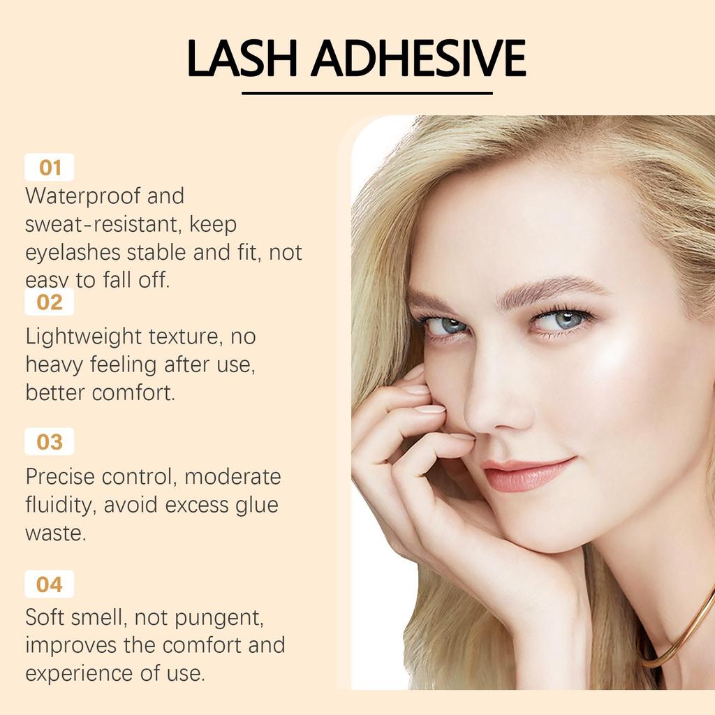 Ultra-strong Eyelash Glue Dries In Seconds And Maintains Long-lasting Adhesion For Various Types Of Eyelash Extensions 5ML