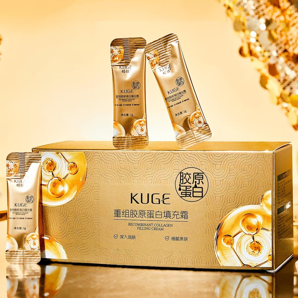 100 Bags of Cool Mesh Collagen Cream, Mini Portable Cream, Recombinant Collagen Filling Cream Moisturizing Anti-wrinkle Firming Light Face Mask Cream