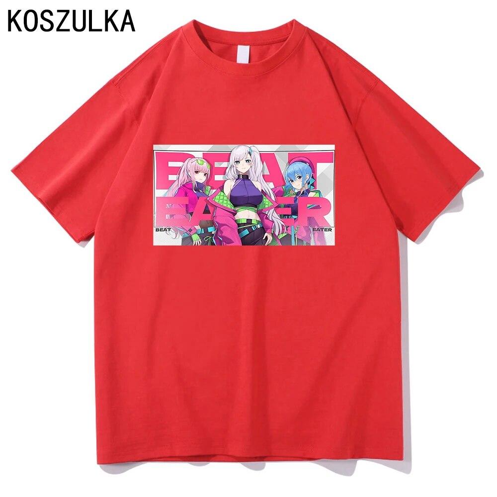 Футболка Calliope Anime Hololive Suisei, хлопковая футболка, летние футболки Kawaii Pavolia Reine, одежда, забавная женская/мужская толстовка унисекс